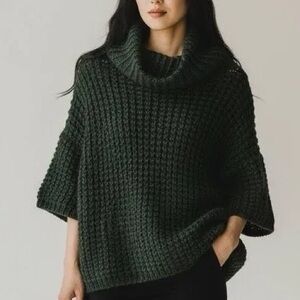 Tracy Reese Green Cowl Neck Sweater